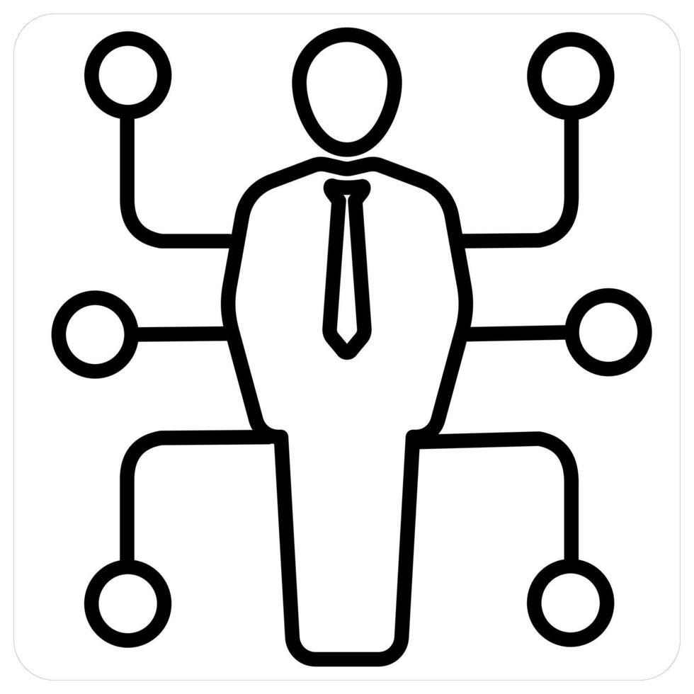 Potential icon concept in black line color vector