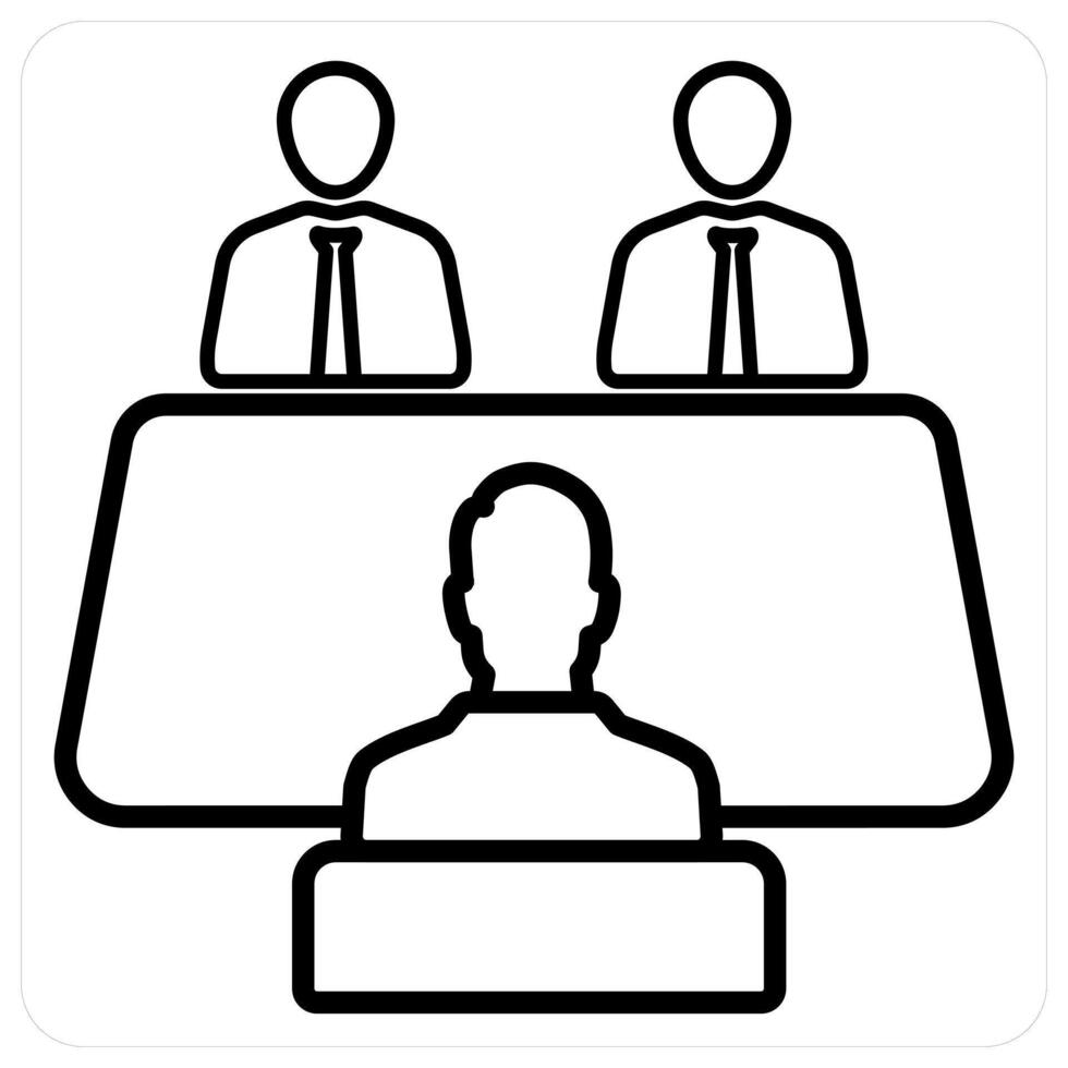 Consultant concept icon in black line color vector
