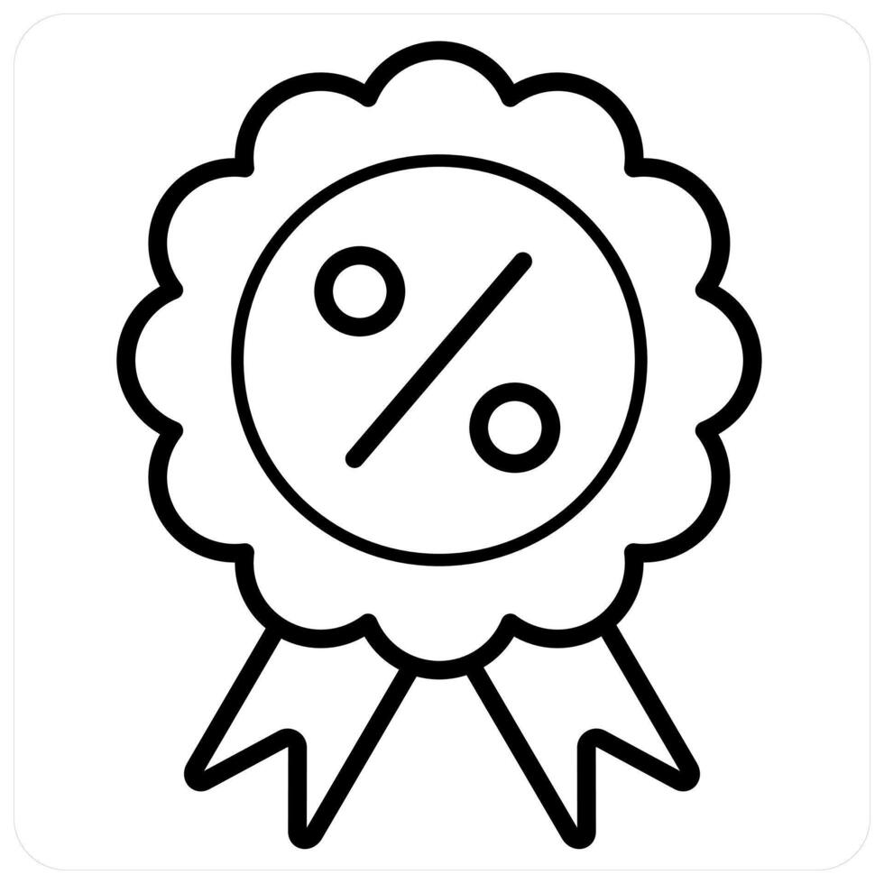 Interest Rate icon concept in black line color vector