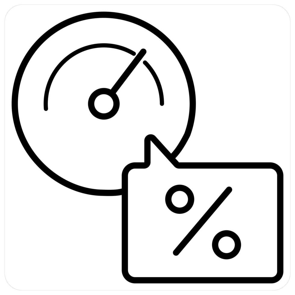 Rating icon concept in black line color vector