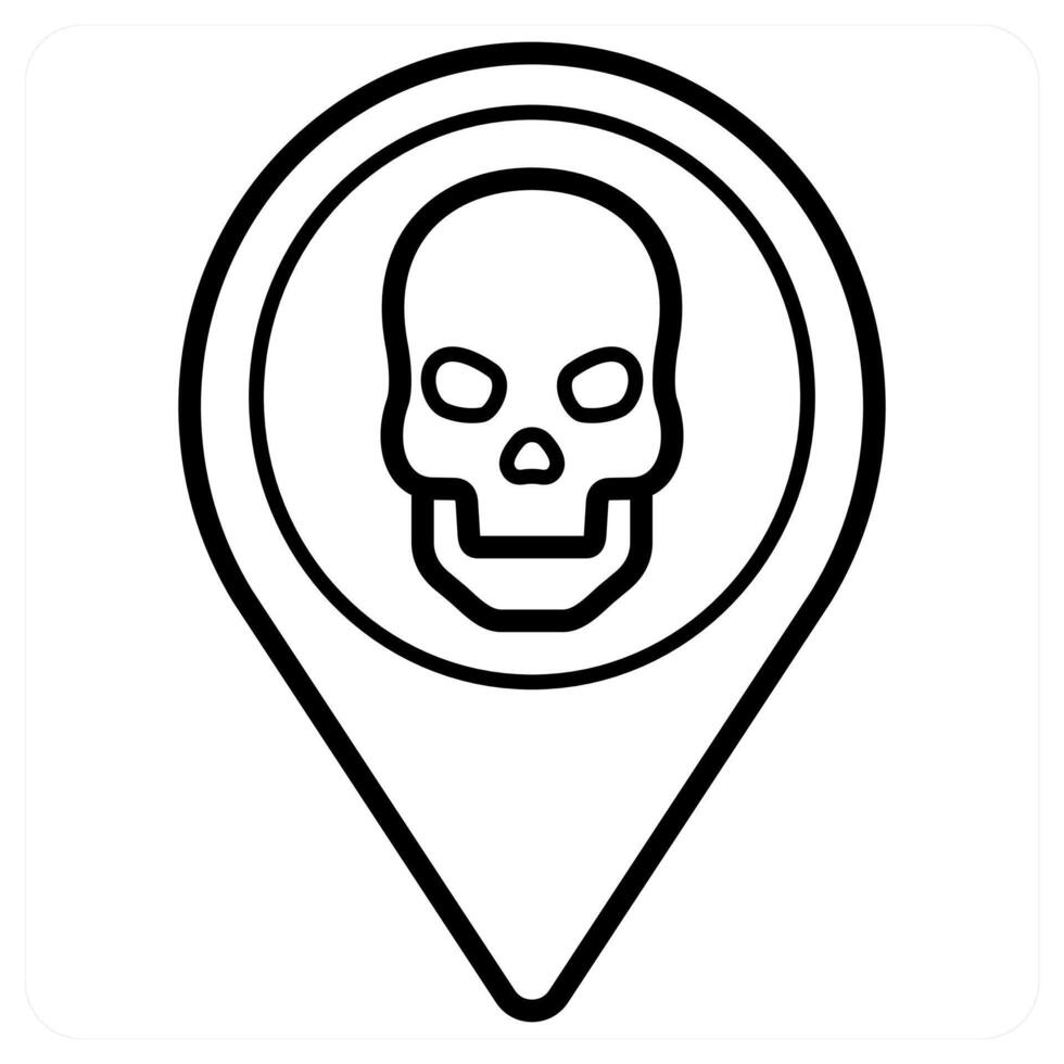 danger and alert icon concept in black line color vector