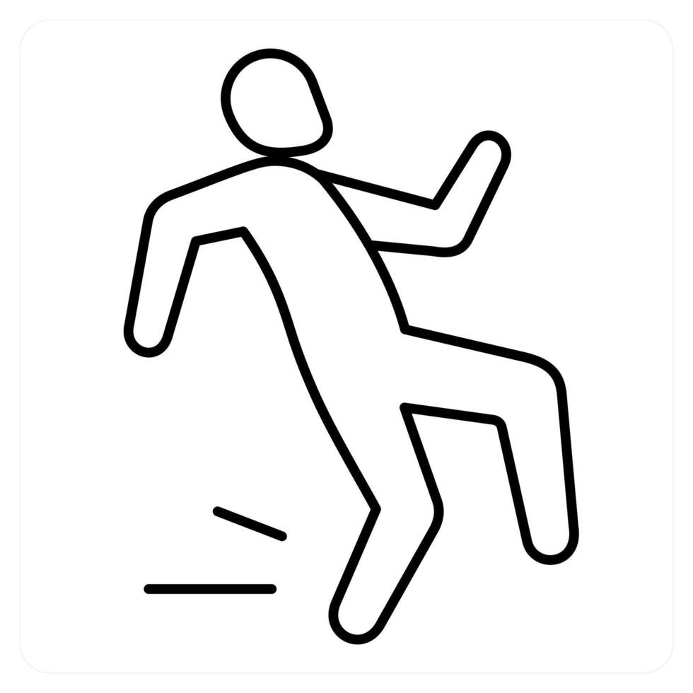 Accident icon concept in black line color vector