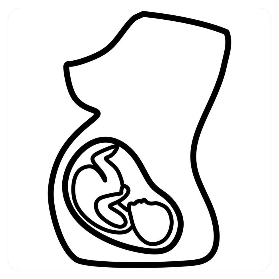Obestetrics icon concept in black line color vector