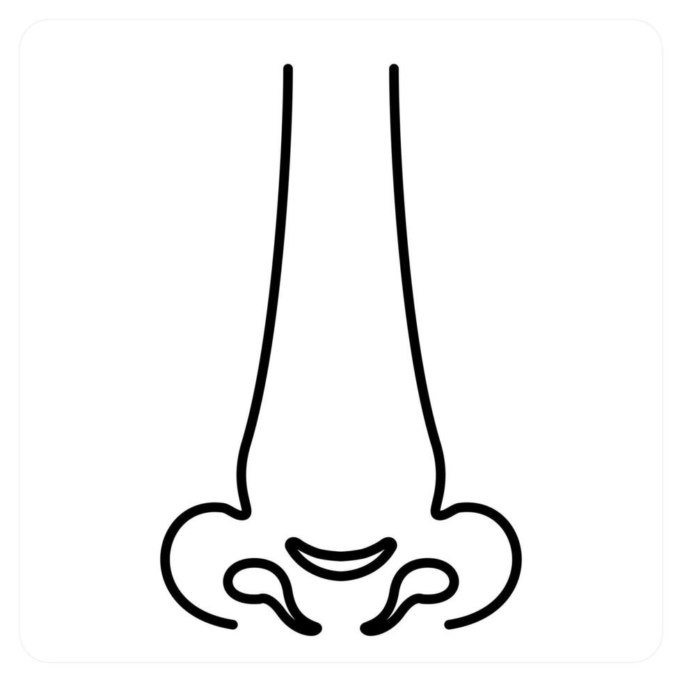 Rhinology icon concept in black line color vector