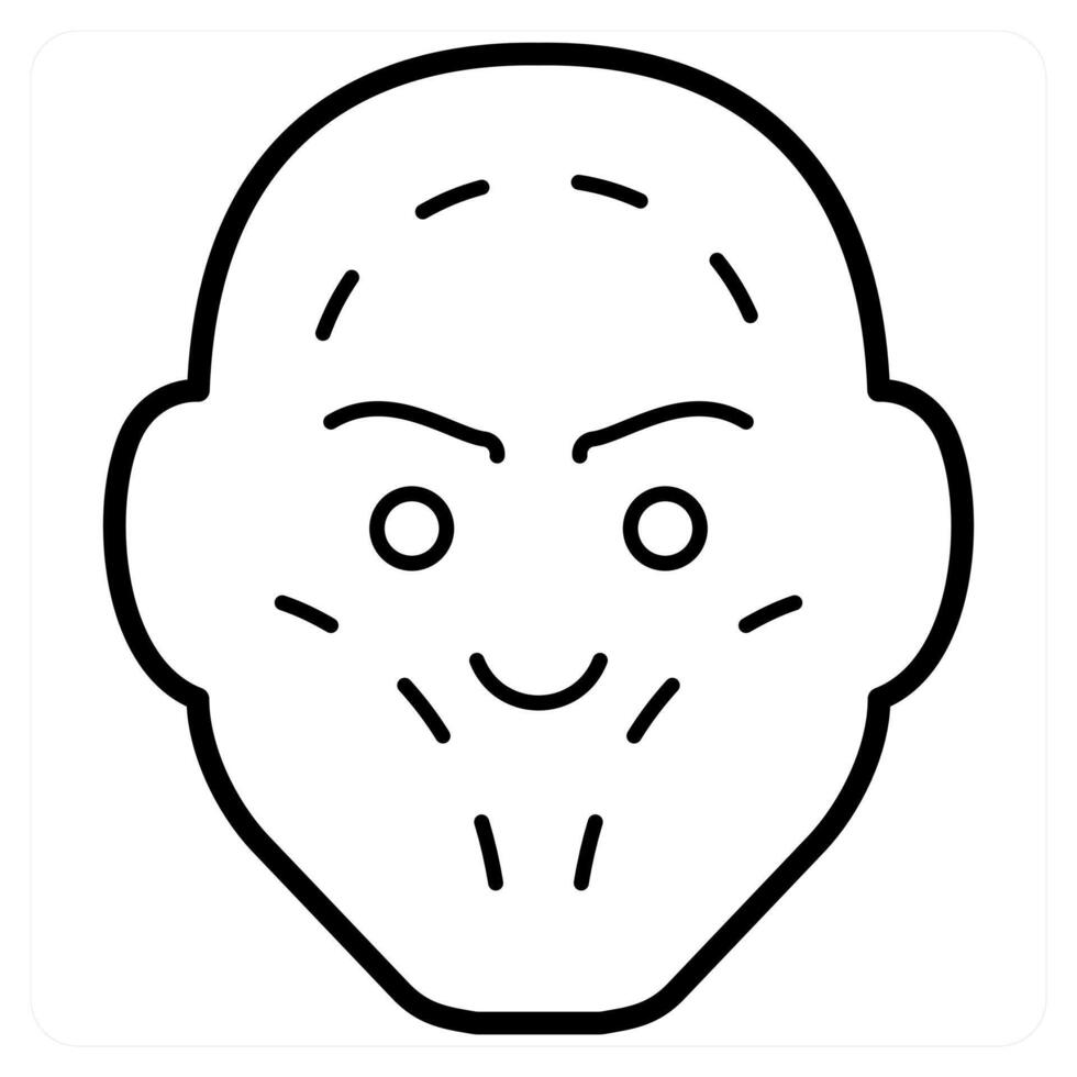 Facial Plastic Surgery icon concept in black line color vector