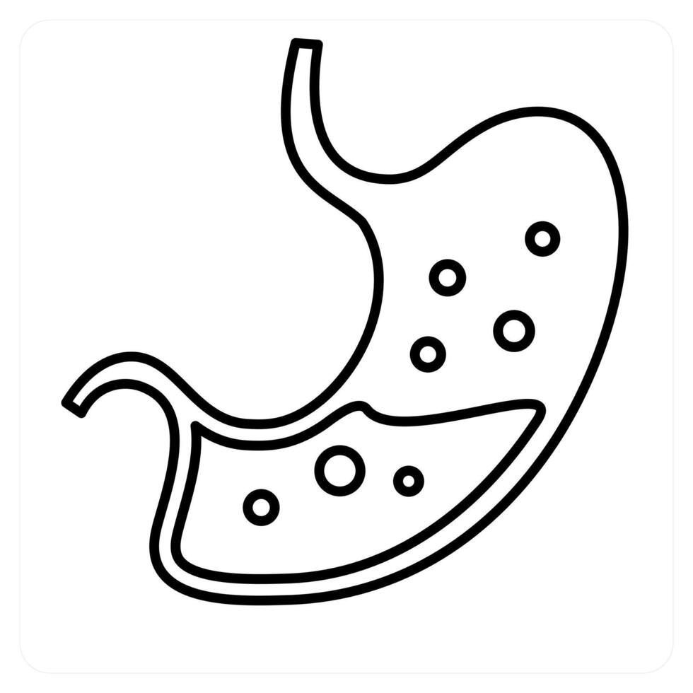 Gastroenterology icon concept in black line color vector