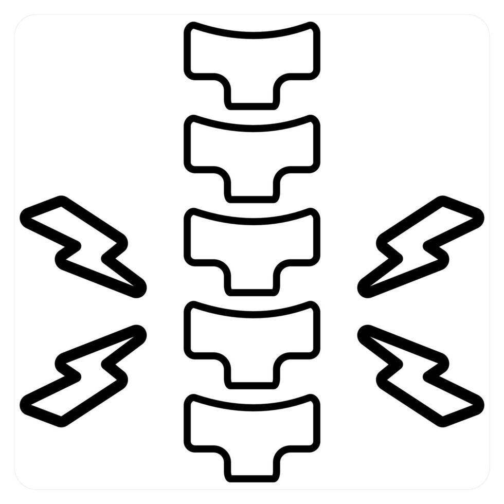 Chiropractic icon concept in black line color vector