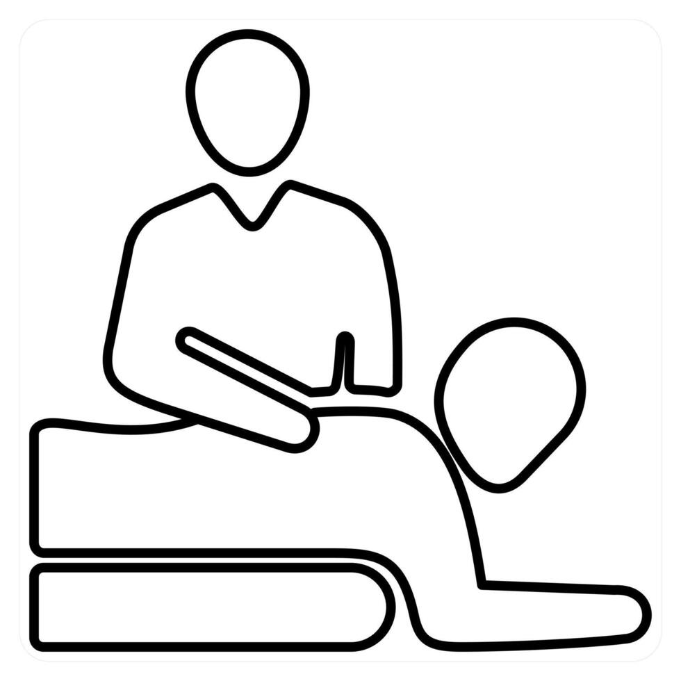 Physical Medicine icon concept in black line color vector