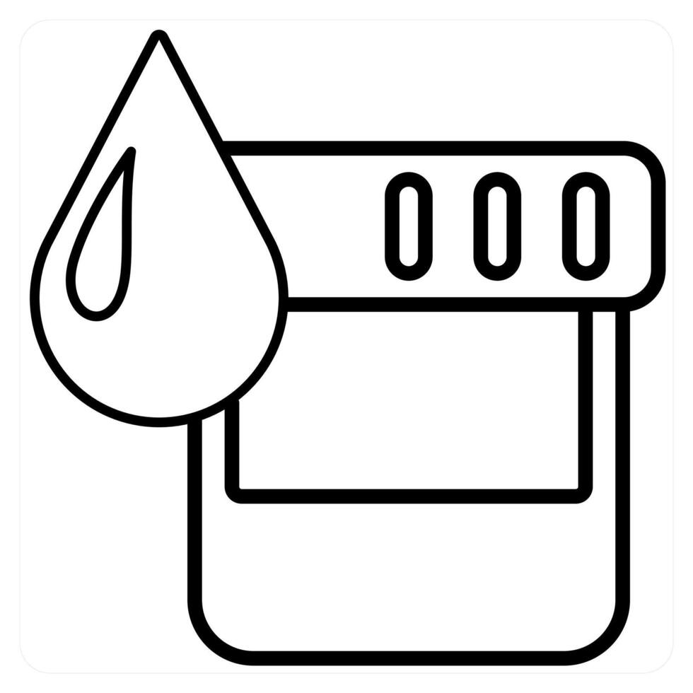 Dark Urine icon concept in black line color vector