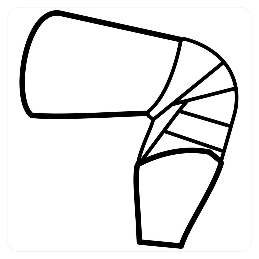 Knee Fracture icon concept in black line color vector
