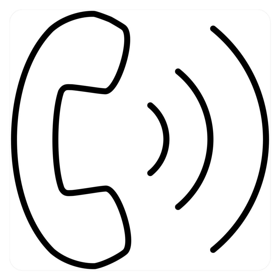 Dialing icon concept in black line color vector