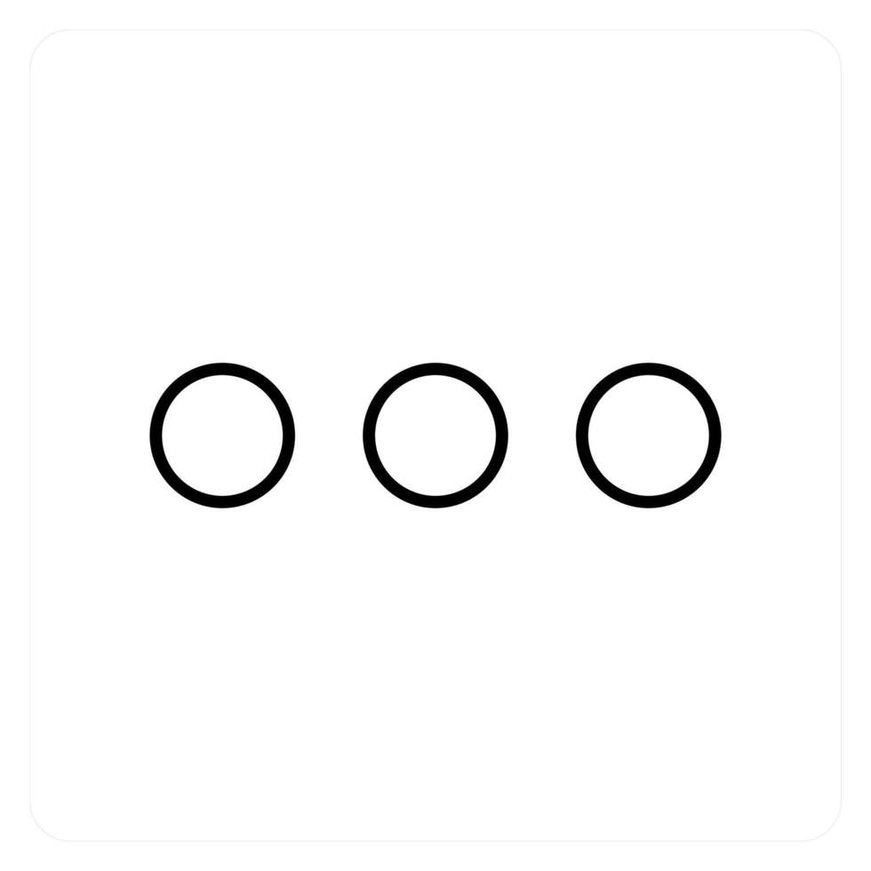 Dots icon concept in black line color vector