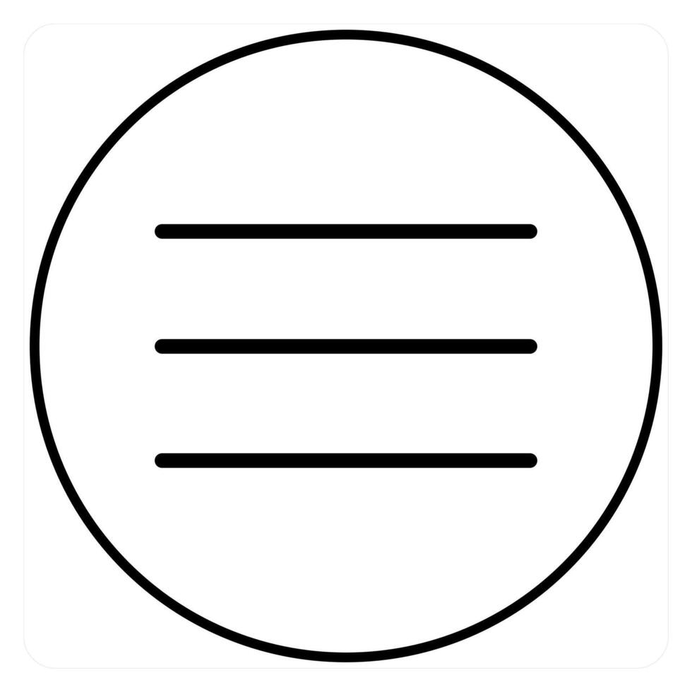 Mobile Menu icon concept in black line color vector