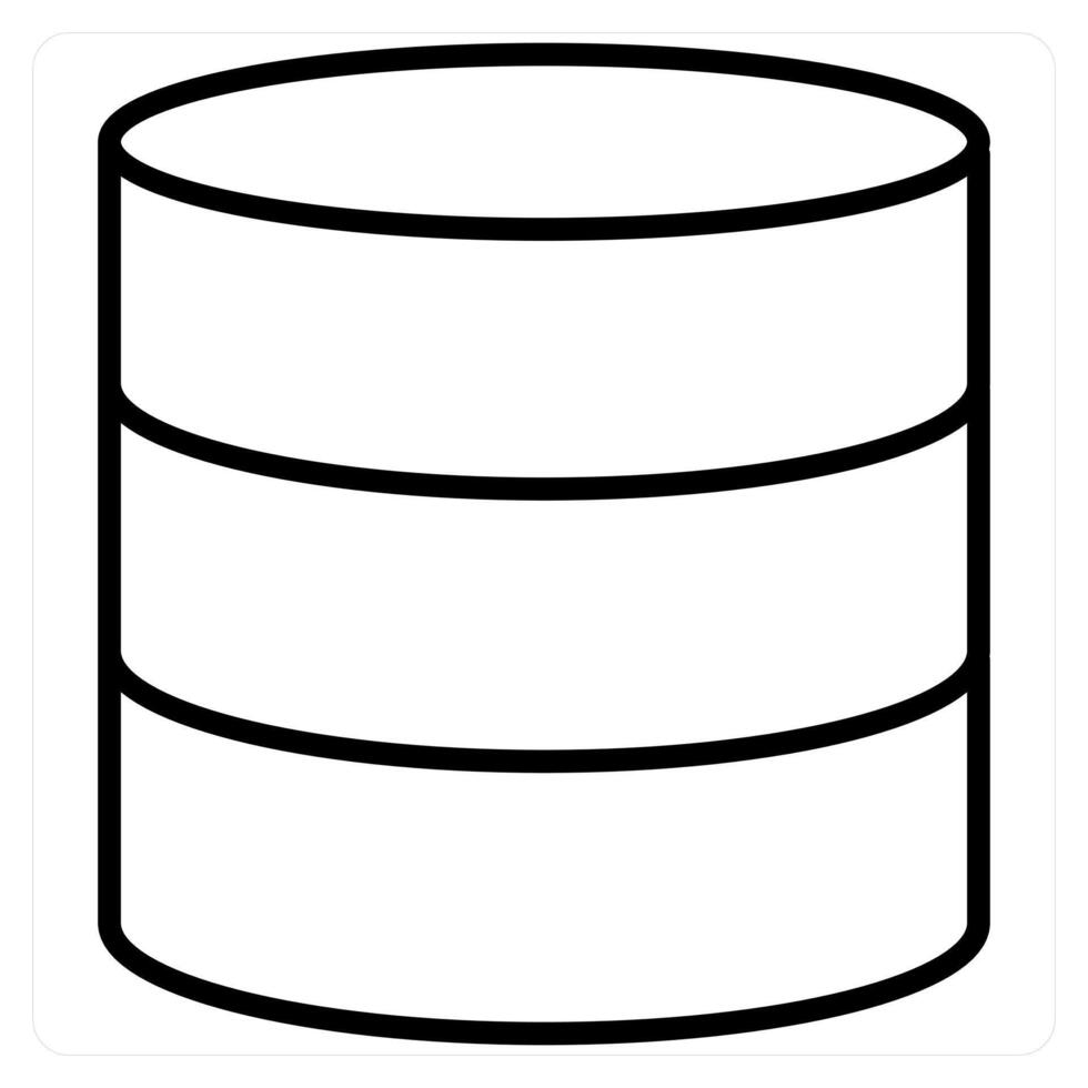 Database Server icon concept in black line color vector