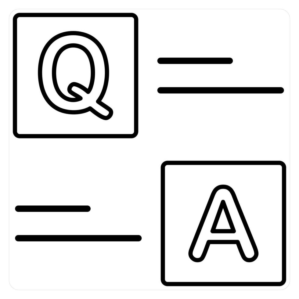 Questionnaire icon concept in black line color vector