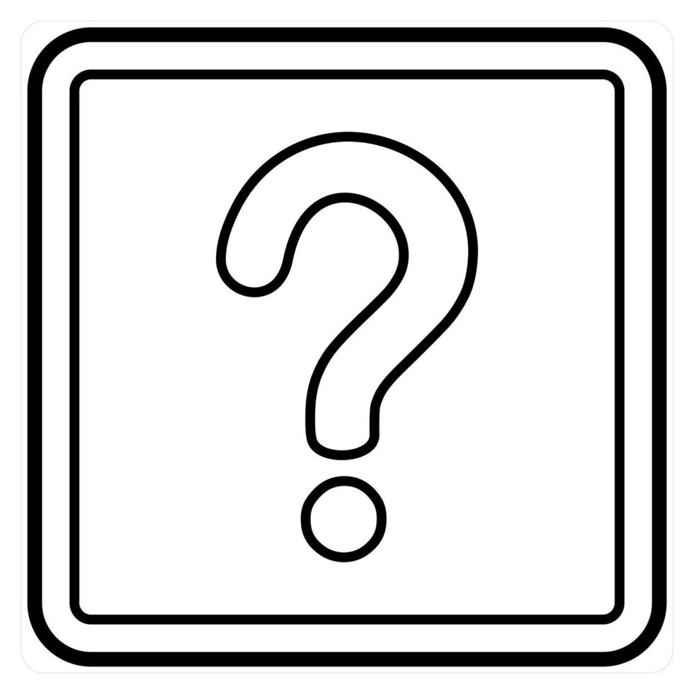 Question and query concept in black line color vector