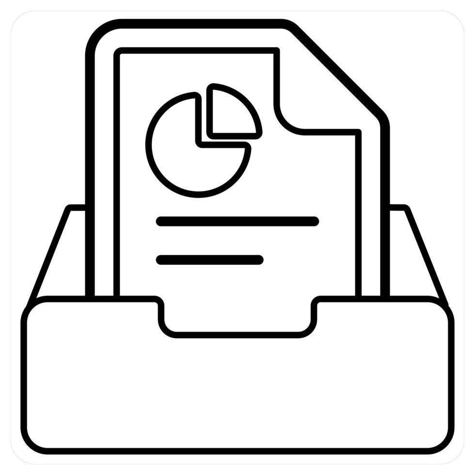 Save Document icon concept in black line color vector