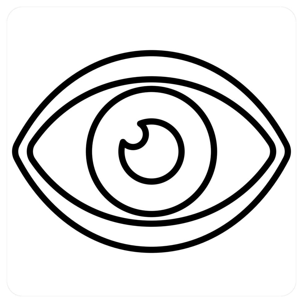 Vision and view in black line color vector