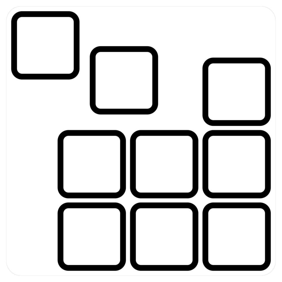 Puzzle icon concept in black line color vector