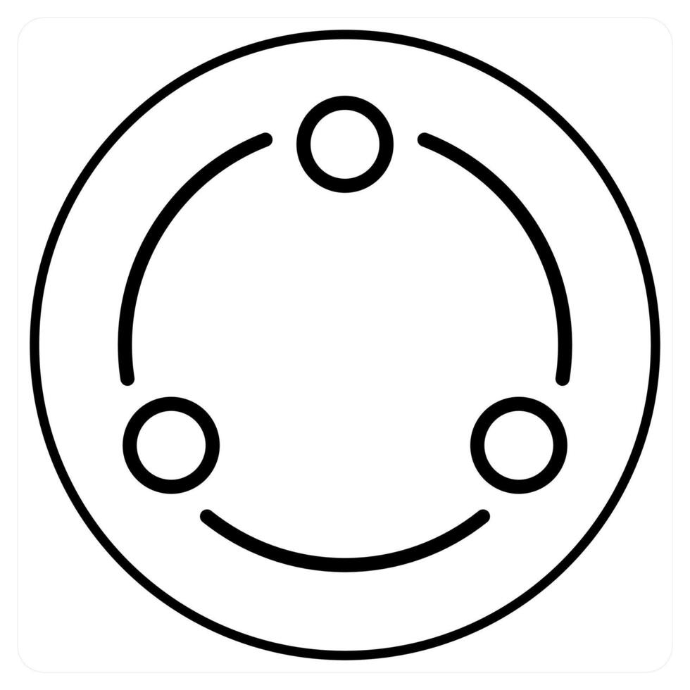 Global Service icon concept in black line color vector