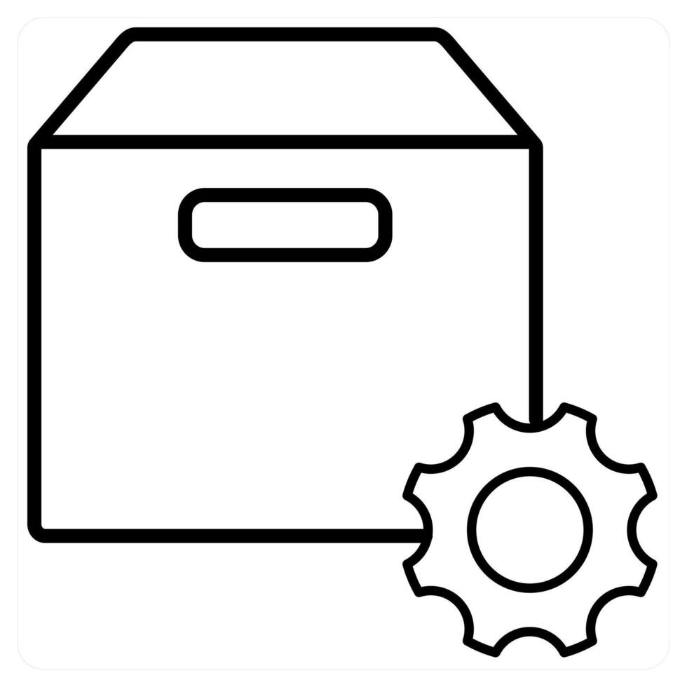Favourite box concept in black line color vector