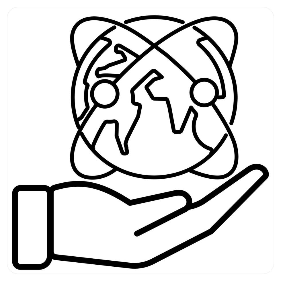 Favourite parcel icon concept in black line color vector