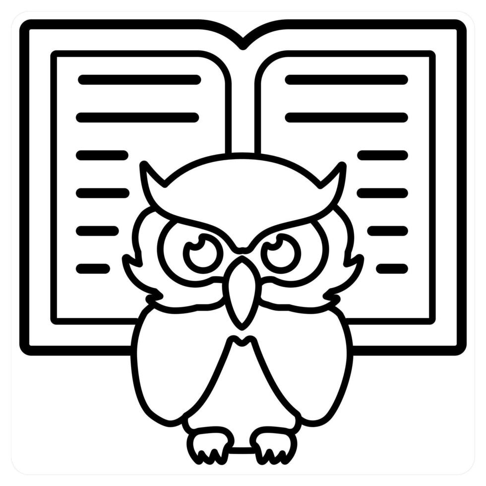 Educate icon concept in black line color vector