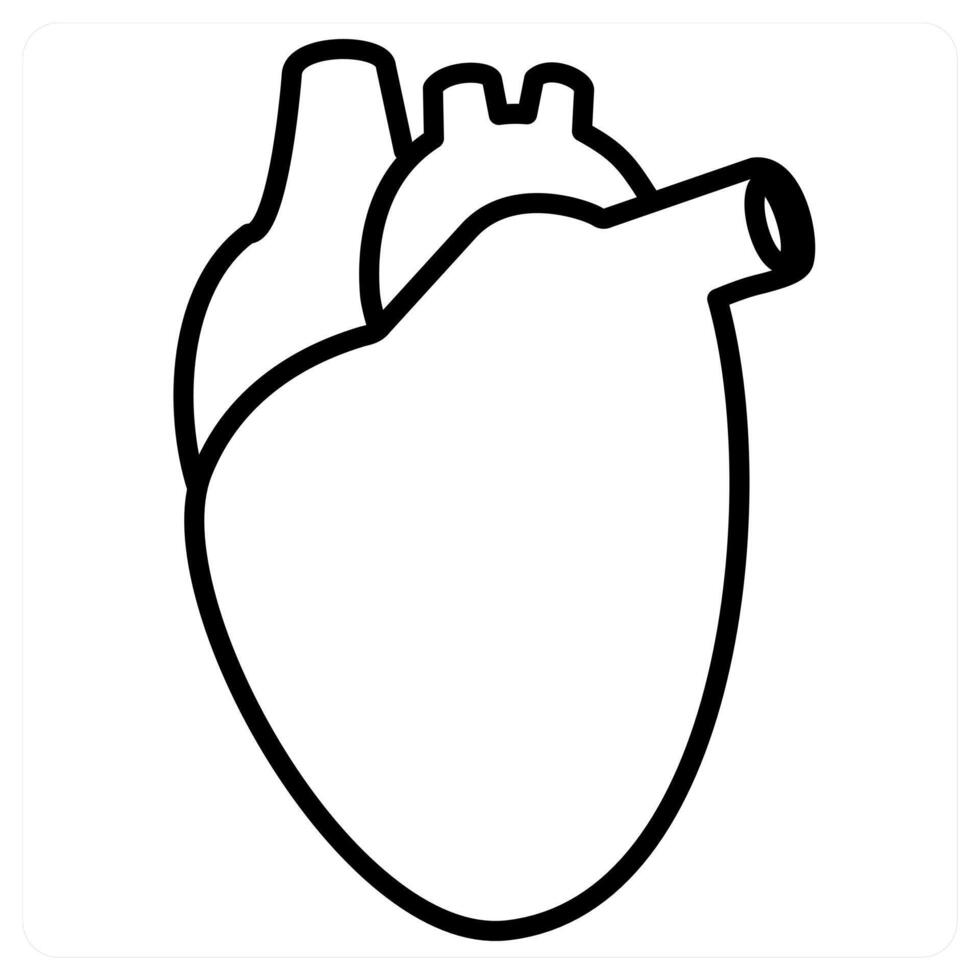 heart icon concept in black line color vector