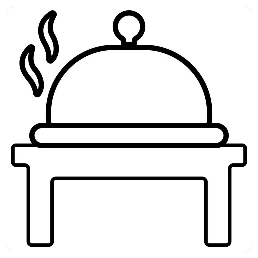 Cook icon concept in black line color vector
