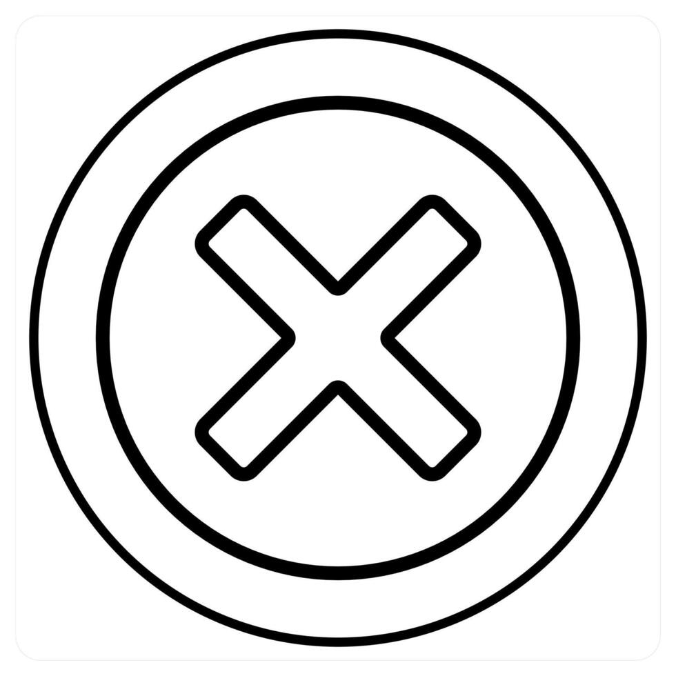 remove and trash icon concept in black line color vector