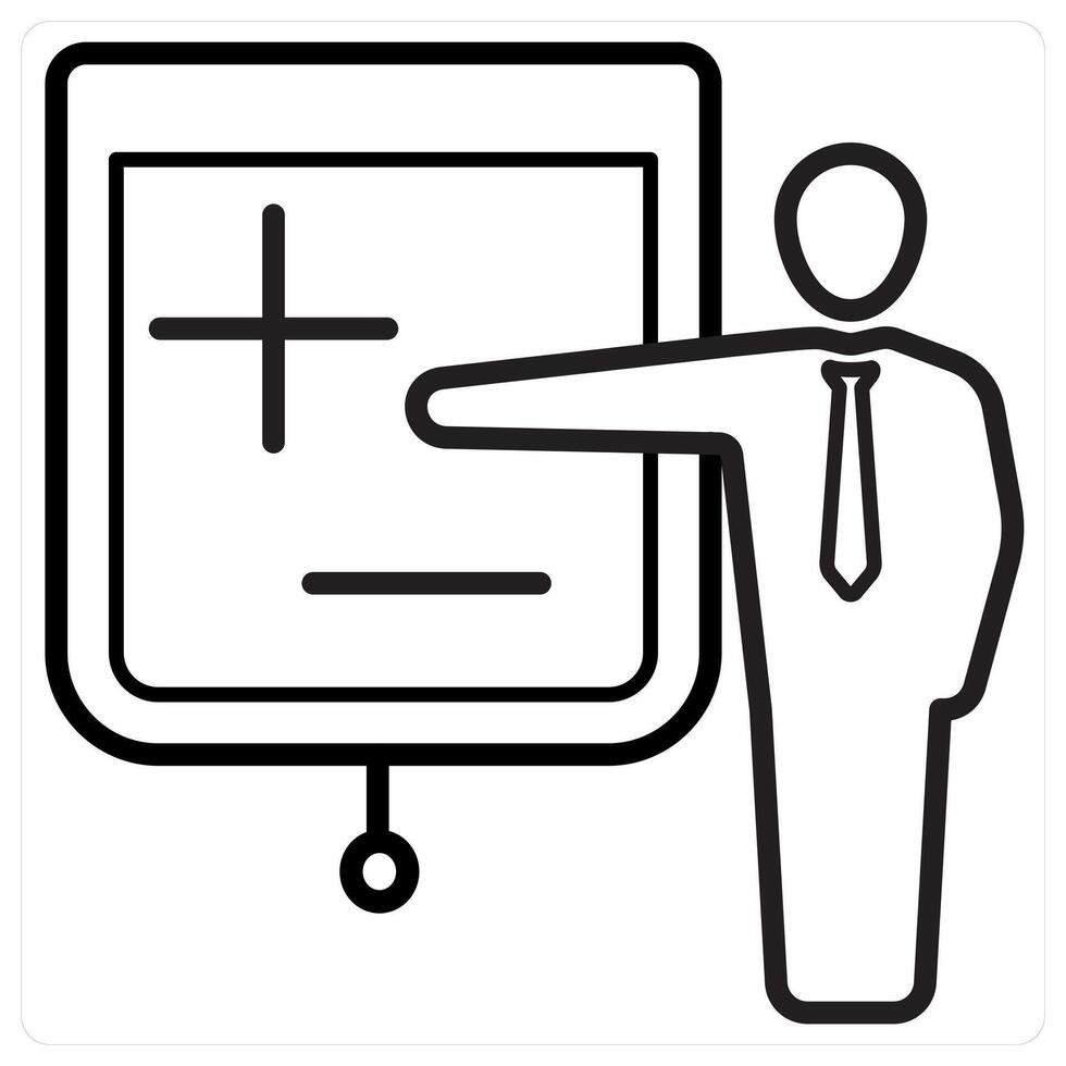 Lecture icon concept in black line color vector