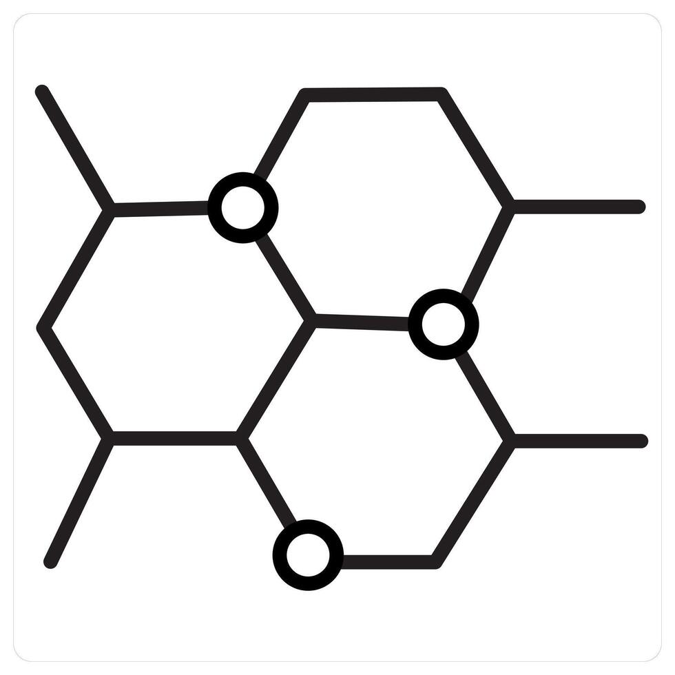 Chemistry icon concept in black line color vector