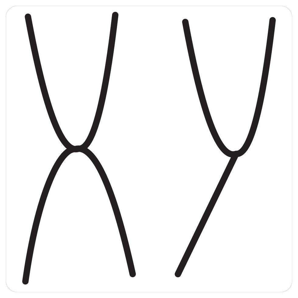 Chromosome icon concept in black line color vector