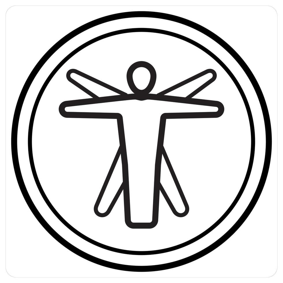 Anatomy icon concept in black line color vector