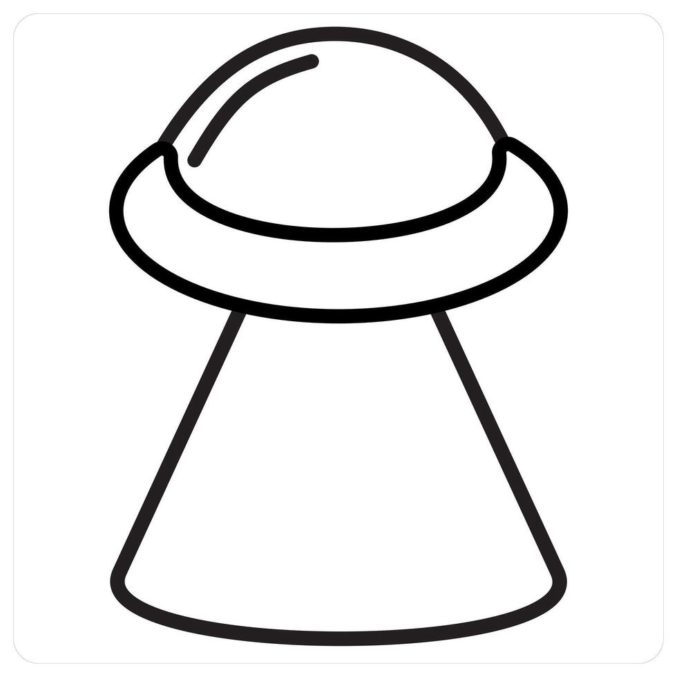 Ufology icon concept in black line color vector