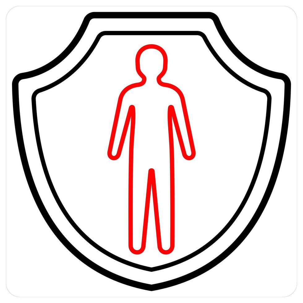 Security and private icon concept in black line color vector
