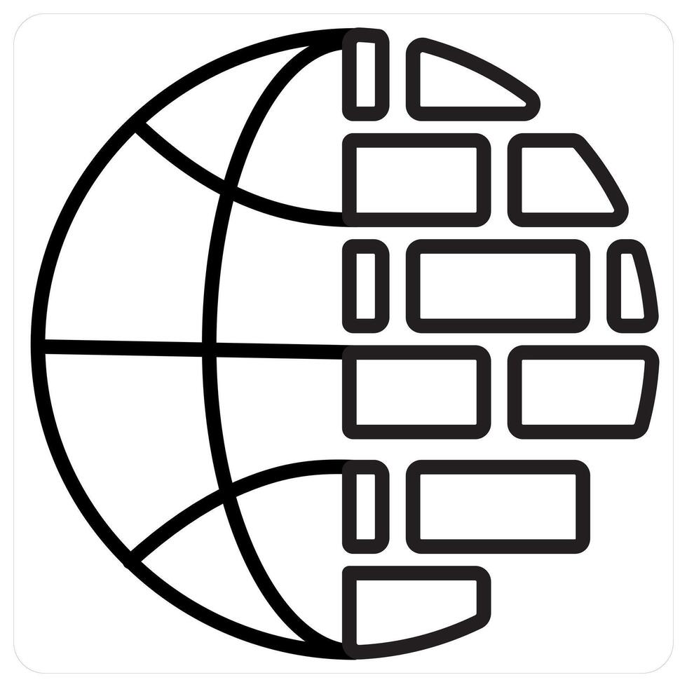 Web icon concept in black line color vector