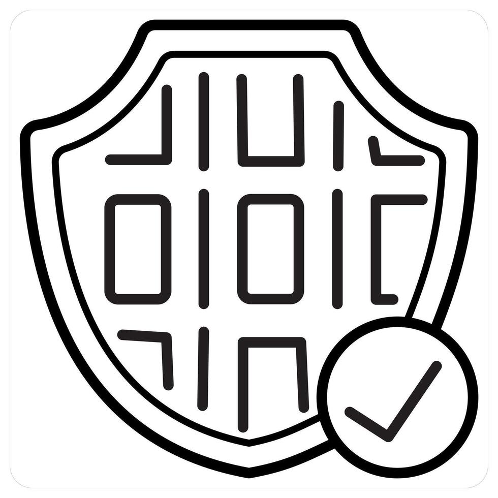 Data Privacy icon concept in black line color vector