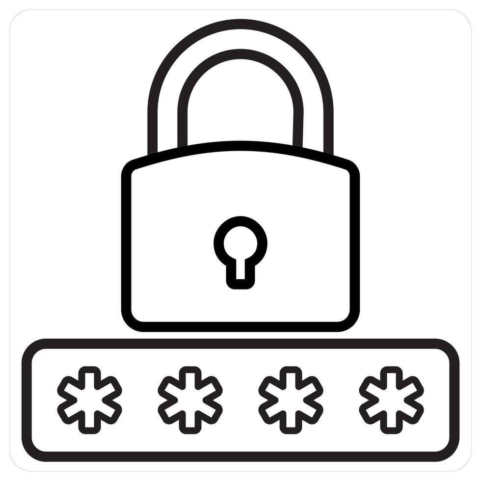 Login icon concept in black line color vector