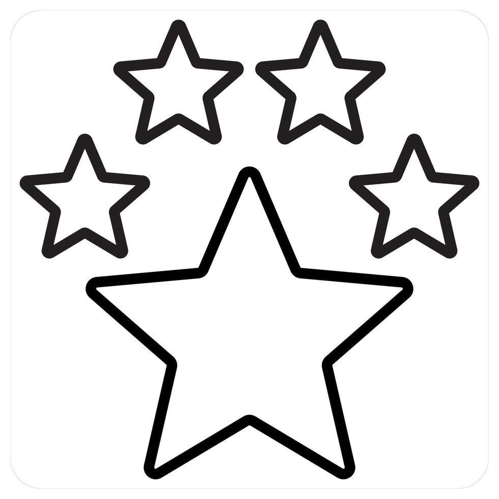 Premium Rating icon concept in black line color vector