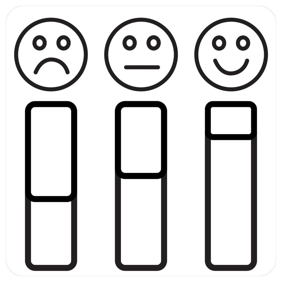 Rating concept in black line color vector