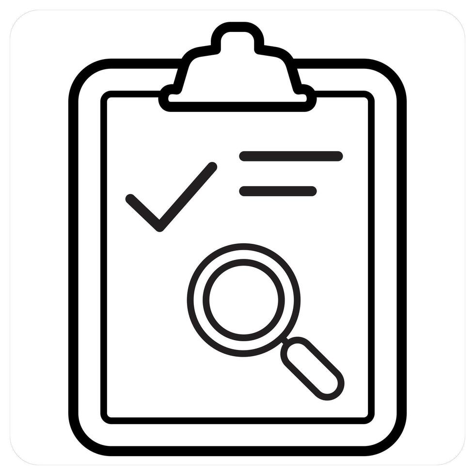 Checklist and list icon concept in black line color vector