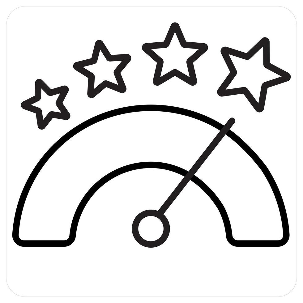 Evaluation icon concept in black line color vector
