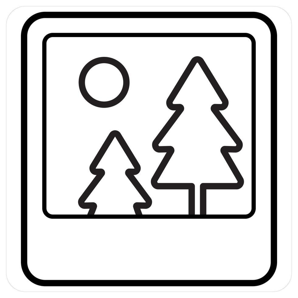 Photo icon concept in black line color vector
