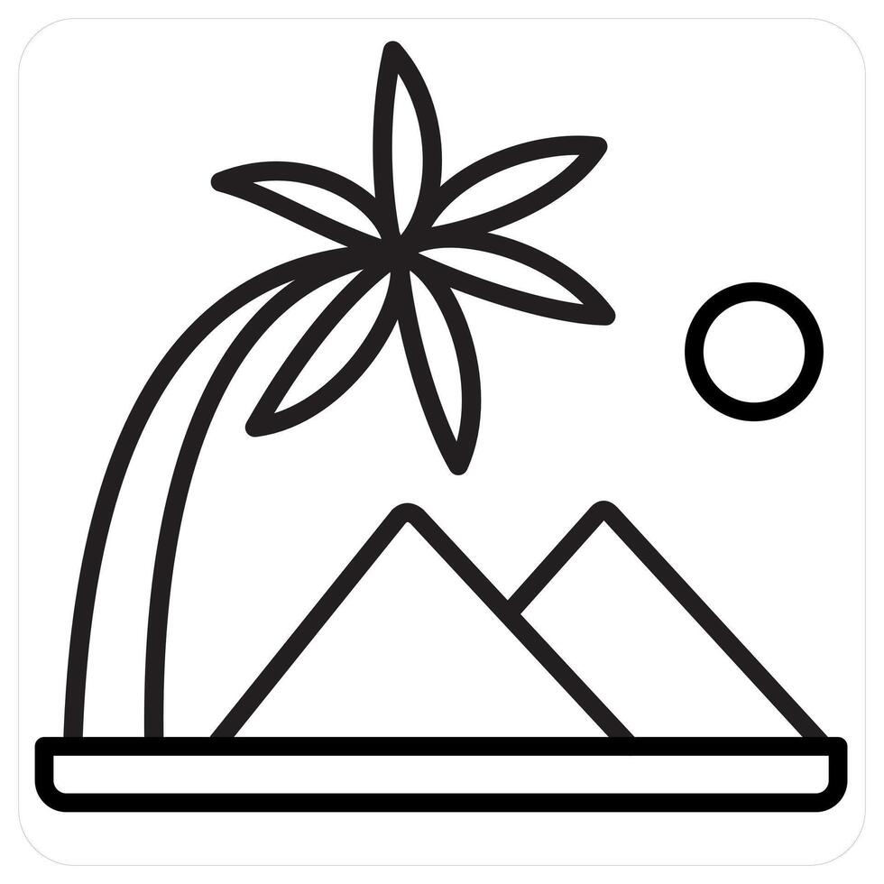 sea icon concept in black line color vector
