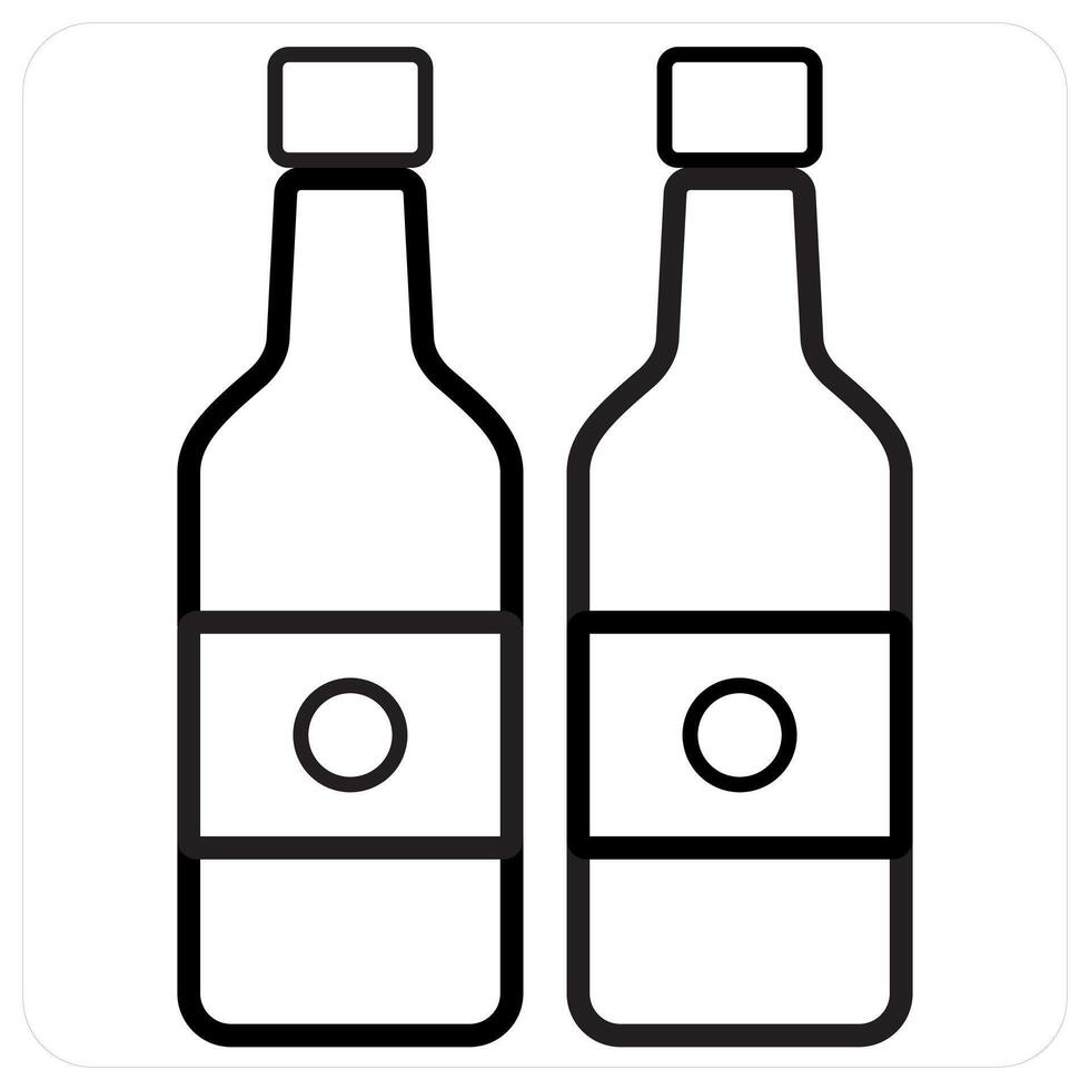 beverages icon concept in black line color vector