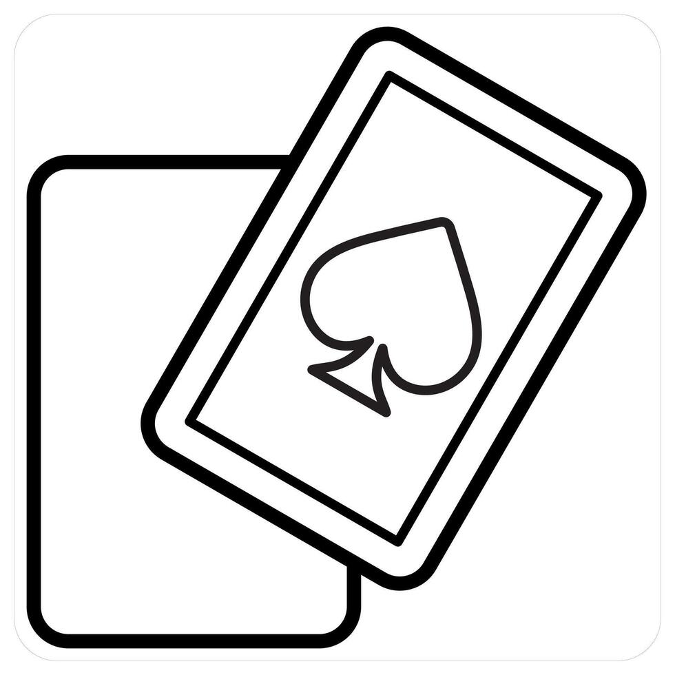 cards icon concept in black line color vector