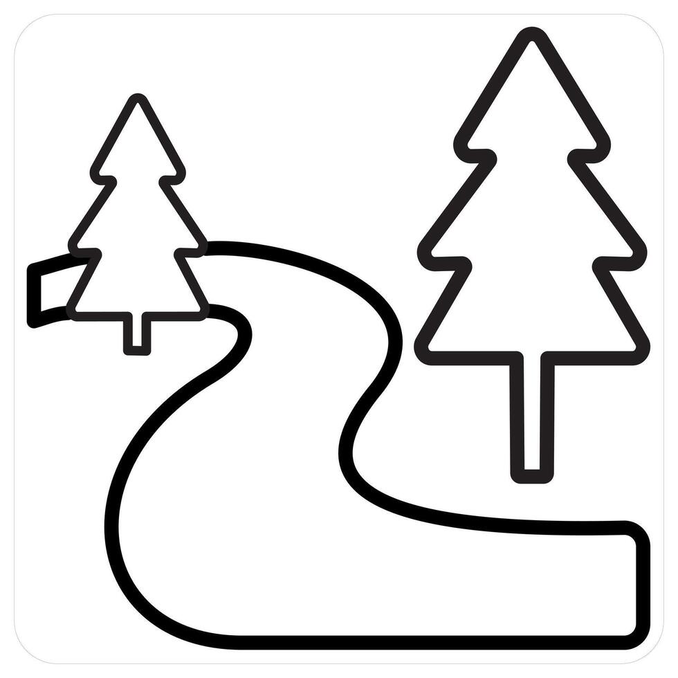 Route concept in black line color vector