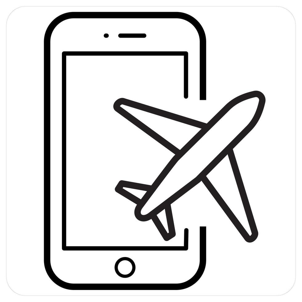 book flight icon concept in black line color vector