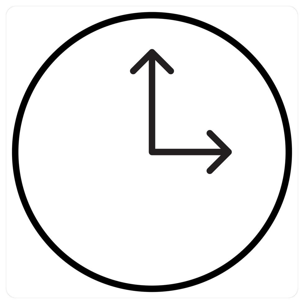 Time concept in black line color vector